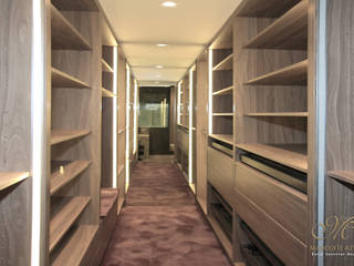 Slaapkamer met badkamer en dressing in suite , Marcotte Style Marcotte Style Country style dressing room Wood Brown
