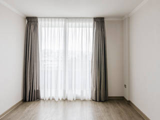 Cortinas Tradicionales sobre riel, Decora Cortinajes Decora Cortinajes 미니멀리스트 거실