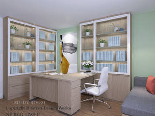 Bedok Reservoir Road, Swish Design Works Swish Design Works Modern study/office Plywood