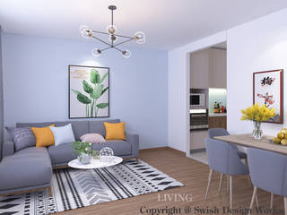 Bedok Reservoir Road, Swish Design Works Swish Design Works Modern living room
