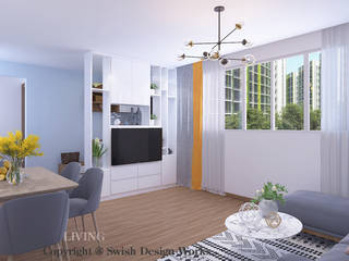 Bedok Reservoir Road, Swish Design Works Swish Design Works Modern living room