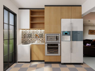 Yishun St 61, Swish Design Works Swish Design Works Built-in kitchens Plywood Wood effect