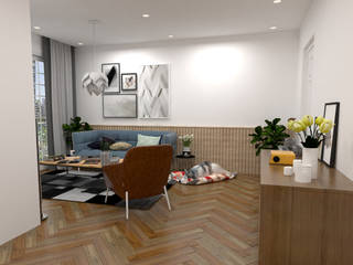 Marsiling Grove, Swish Design Works Swish Design Works Living room Wood effect
