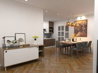 Marsiling Grove, Swish Design Works Swish Design Works Scandinavian style dining room Wood effect