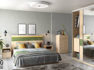 Bedroom visualization. Rendering for cataloque., 3DG STUDIO - Render fotorealistico 3DG STUDIO - Render fotorealistico Modern style bedroom