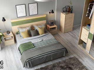 Bedroom visualization. Rendering for cataloque., 3DG STUDIO - Render fotorealistico 3DG STUDIO - Render fotorealistico Modern style bedroom