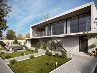 Modern house visualization. Render for cataloque by 3DG Studio, 3DG STUDIO - Render fotorealistico 3DG STUDIO - Render fotorealistico Single family home