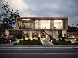 Modern house visualization. Render for cataloque by 3DG Studio, 3DG STUDIO - Render fotorealistico 3DG STUDIO - Render fotorealistico Modern houses