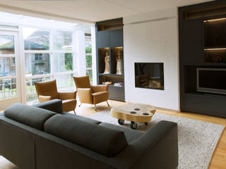 Ontwerp interieur woonhuis Malden, Element ontwerp Element ontwerp Ruang Keluarga Modern Kayu Wood effect