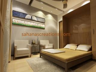 Interior Designers For Flats, Sahana's Creations Architects and Interior Designers Sahana's Creations Architects and Interior Designers Nowoczesna garderoba Płyta MDF