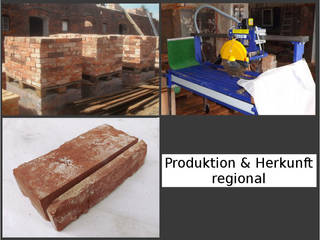 Historische Küchenrückwände aus antiken Ziegeln, Antik-Stein Antik-Stein Industrial style kitchen Bricks Red