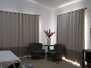 Cortinas BlackOut Dia y Noche, ACY Diseños & Muebles ACY Diseños & Muebles Moderne Häuser Textil Bernstein/Gold