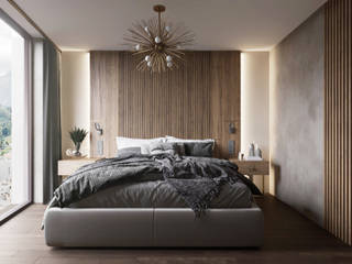 Квартира для молодой семьи в Швейцарии в современном стиле, Tim Gabriel Design Tim Gabriel Design Camera da letto moderna