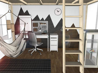 2 Kinderzimmer mit zweiter Ebene, Der Schlüssel zum Glück - Interior Design Der Schlüssel zum Glück - Interior Design Nursery/kid’s room