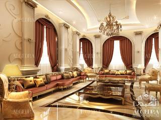 Luxury Majlis Design by Algedra, Algedra Interior Design Algedra Interior Design クラシックデザインの リビング