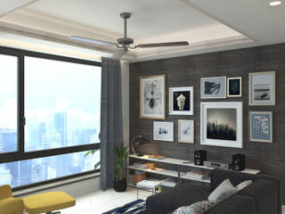 Stubbs Road 司徒拔道 | WanChai 灣仔 | Hong Kong 香港, Nelson W Design Nelson W Design Modern living room Engineered Wood Beige