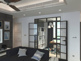 Stubbs Road 司徒拔道 | WanChai 灣仔 | Hong Kong 香港, Nelson W Design Nelson W Design Modern Study Room and Home Office Engineered Wood White