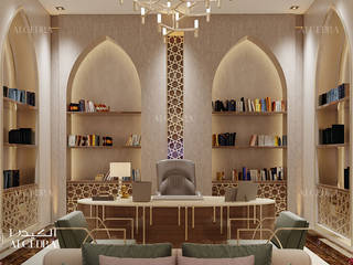 تصميم لمكتب منزلي فاخر, Algedra Interior Design Algedra Interior Design مكتب عمل أو دراسة