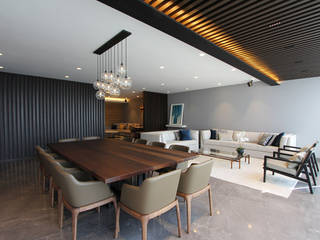 Departamento AV, ARCO Arquitectura Contemporánea ARCO Arquitectura Contemporánea Modern dining room