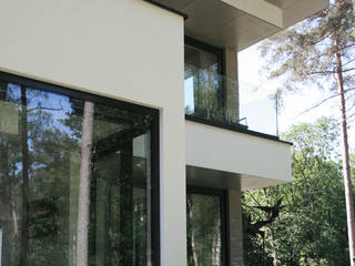 WONING BOS UYTERLINDE AMERSFOORT, ddp-architectuur ddp-architectuur Balcony Glass White