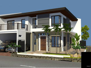 2 STOREY RESIDENTIAL BUILDING, MGTua Architects + Design Innovations MGTua Architects + Design Innovations Terrace house Concrete
