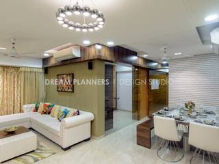 Residential Interior work , Dreamplanners Dreamplanners Salas de estar modernas Papel