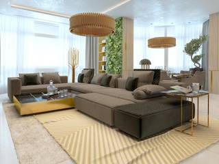 Alexandra Shokarova - Kyiv, DelightFULL DelightFULL Modern Living Room Copper/Bronze/Brass Amber/Gold