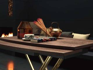 TAVOLI DA PRANZO MODERNI: AMBIENTI LIVING, Epicentro Arredo Epicentro Arredo モダンデザインの ダイニング 木 木目調