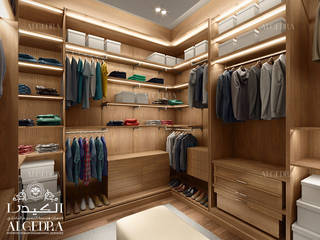 Stylish Men Dressing Room, Algedra Interior Design Algedra Interior Design 北欧デザインの ドレッシングルーム