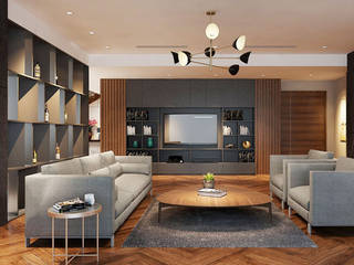 Thiết kế nội thất Penthouse hiện đại Bluesky, CÔNG TY THIẾT KẾ NHÀ ĐẸP SANG TRỌNG CEEB CÔNG TY THIẾT KẾ NHÀ ĐẸP SANG TRỌNG CEEB Soggiorno moderno