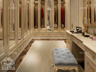 Fashionable Ladies Dressing Room, Algedra Interior Design Algedra Interior Design クラシックデザインの ドレッシングルーム