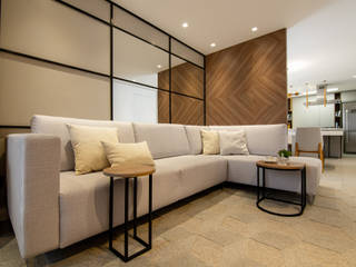 Casa em estilo contemporâneo sofisticado e aconchegante, ZOMA Arquitetura ZOMA Arquitetura Modern Living Room
