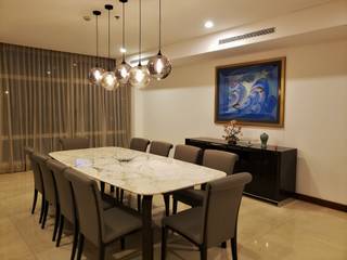 Classic Contemporary, Geraldine Oliva Interior Design Geraldine Oliva Interior Design Minimalist dining room