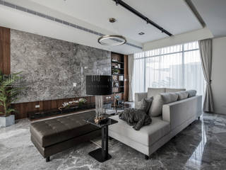 閎騰建設-心觀止/新御景, SING萬寶隆空間設計 SING萬寶隆空間設計 Modern Living Room