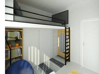 Quarto MA, ConcretoLeve Arquitetura e Interiores ConcretoLeve Arquitetura e Interiores Minimalist bedroom