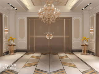 Modern Style Villa Entrance Hall Interior, Algedra Interior Design Algedra Interior Design 모던스타일 복도, 현관 & 계단