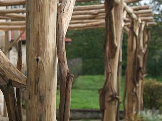 Pergolas Châtaignier, O Création Bois O Création Bois Rustieke balkons, veranda's en terrassen