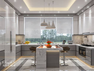 تصميم داخلي لمطبخ فاخر لمنزل على الطراز الحديث, Algedra Interior Design Algedra Interior Design مطبخ