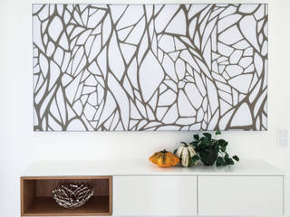 Wandbilder Wohnzimmer: einfache Lärmdämmung für Privatkunden, freiraum Akustik freiraum Akustik Modern Living Room