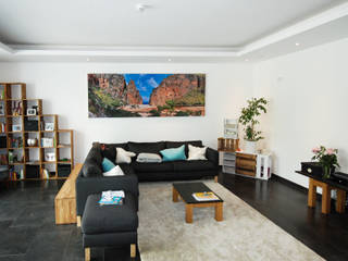 Wandbilder Wohnzimmer: einfache Lärmdämmung für Privatkunden, freiraum Akustik freiraum Akustik Modern Living Room