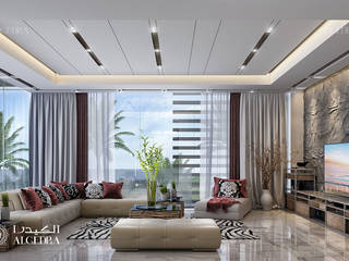 Contemporary Deluxe Villa Interior Design in Dubai, Algedra Interior Design Algedra Interior Design Modern living room