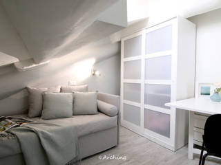 Ottocento milanese, Arching - Architettura d'interni & home staging Arching - Architettura d'interni & home staging Living room Grey