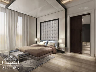 Modern Bedroom Design in Dubai, Algedra Interior Design Algedra Interior Design モダンスタイルの寝室