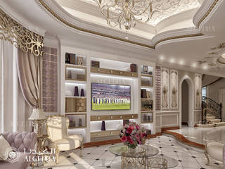 Classic Style Interior Design Villa in Abu Dhabi, Algedra Interior Design Algedra Interior Design Salas de estar clássicas