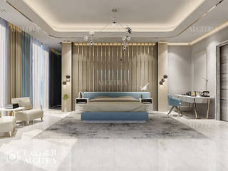 Small Modern Villa Interior Design in Bahrain, Algedra Interior Design Algedra Interior Design Camera da letto moderna