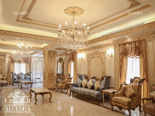 Elegant Luxury Villa Interior Design in Dubai, Algedra Interior Design Algedra Interior Design 클래식스타일 거실