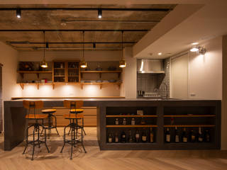 K-マンション リノベーション, イクスデザイン / iks design イクスデザイン / iks design Industrial style dining room Concrete