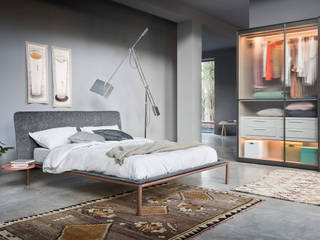 I Letti :SIMBOLO DI UN RIPOSO ULTRA LIGHT, L&M design di Cinzia Marelli L&M design di Cinzia Marelli Dormitorios de estilo minimalista Madera maciza Multicolor