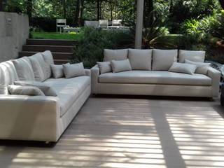 Juego de Sala Landscape Exterior, ACY Diseños & Muebles ACY Diseños & Muebles Living room Textile Amber/Gold