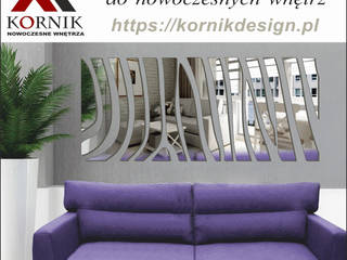 Ozdobne Lustra Akrylowe , kornikdesign kornikdesign Living roomAccessories & decoration Plastic Metallic/Silver